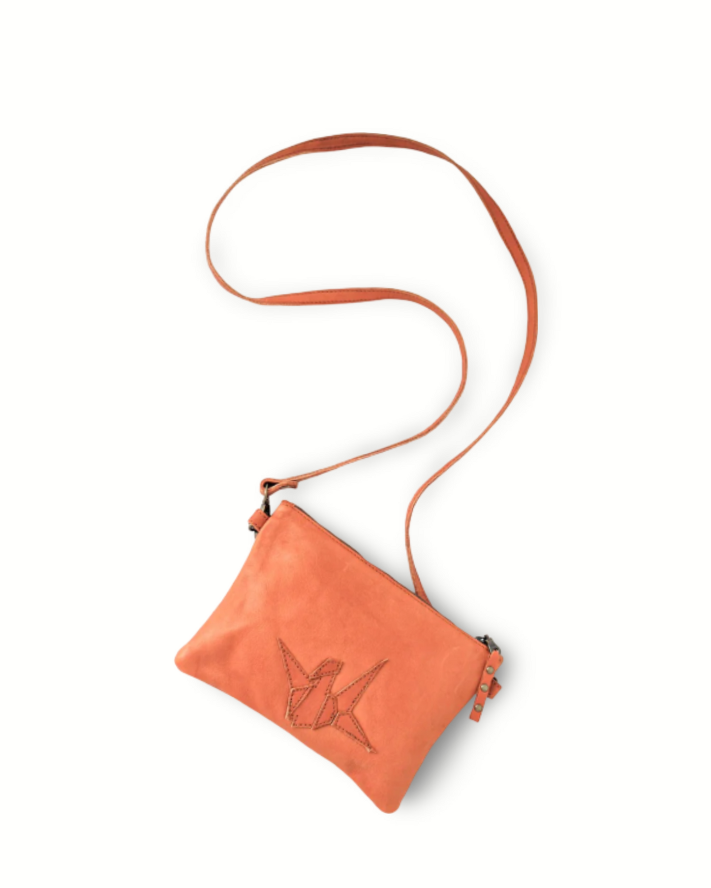 Origami Crane Inspired Leather Purse Small Crossbody Bag - ORIEN VIN TIQUE